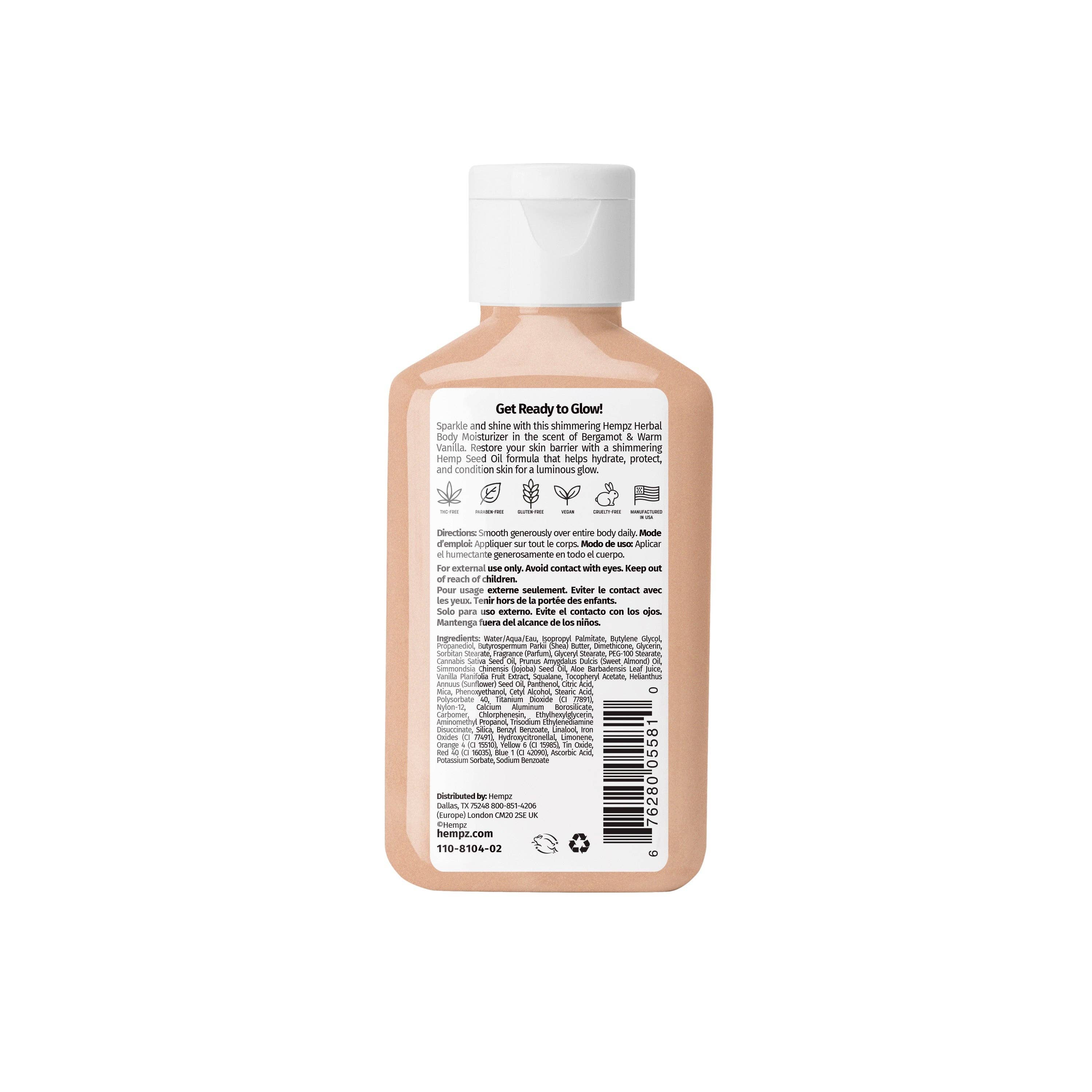 Hempz - Hidratante Corporal Herbal Glow Getter com Brilho